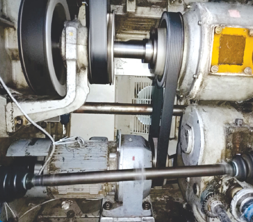 CONE DRUM REPLACED WITH INDUCTION MOTOR