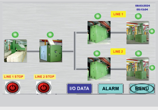 Upgraded Blow Room HMI